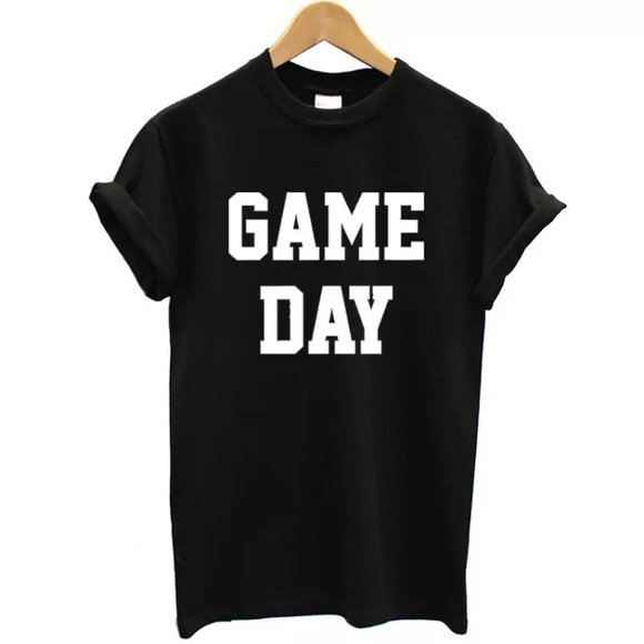 Black Game Day Graphic Tee T-Shirt Football New - Picture 4 of 7